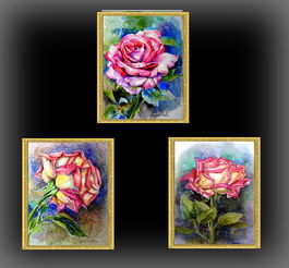 典雅绽放 欧美风玫瑰无框油画装饰画设计素材与应用指南